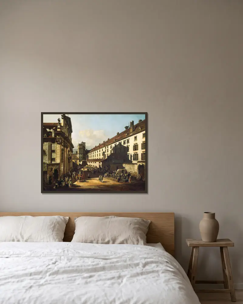 Vienna, Dominican Church av Canaletto inramad på en vägg