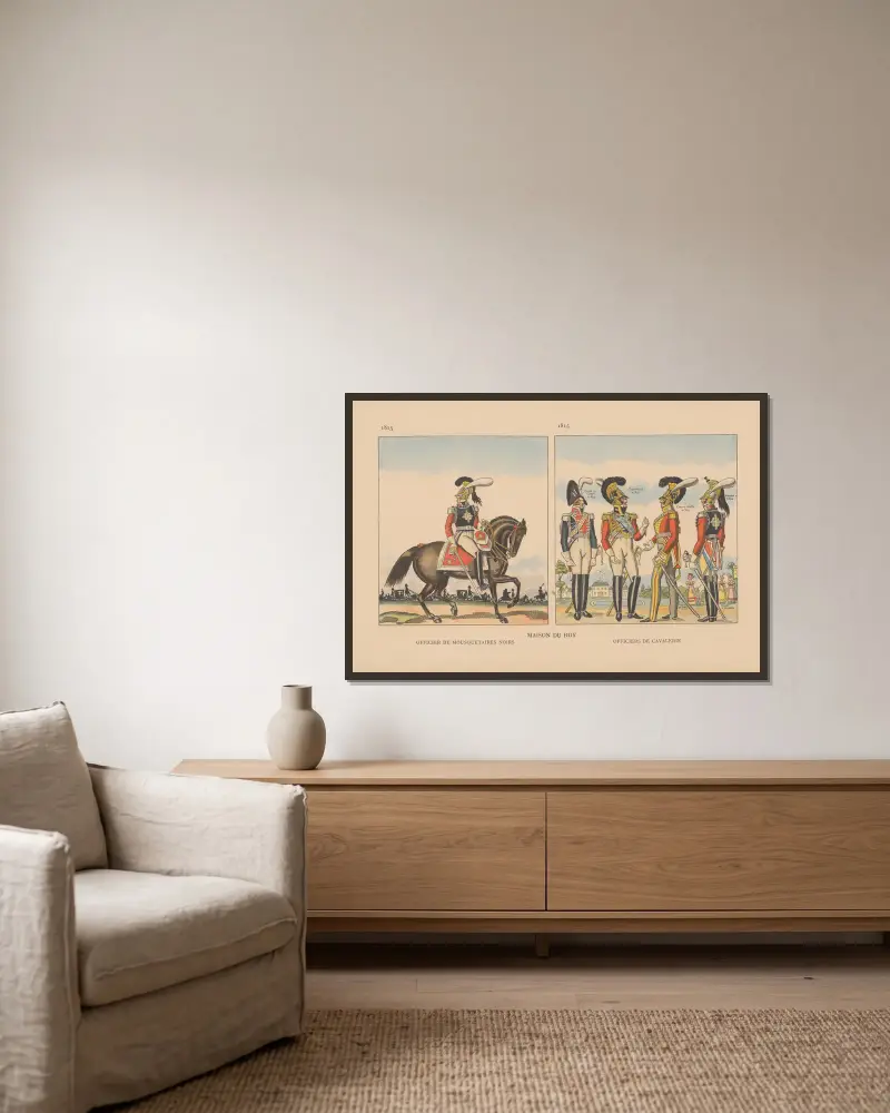 Maison du Roy. 1813 von Caran d'Ache gerahmt an einer Wand