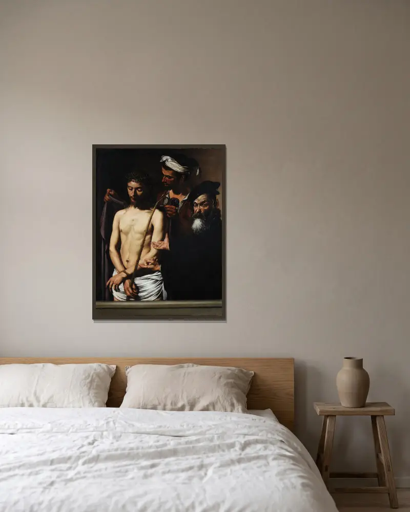 Ecce Homo von Caravaggio gerahmt an einer Wand