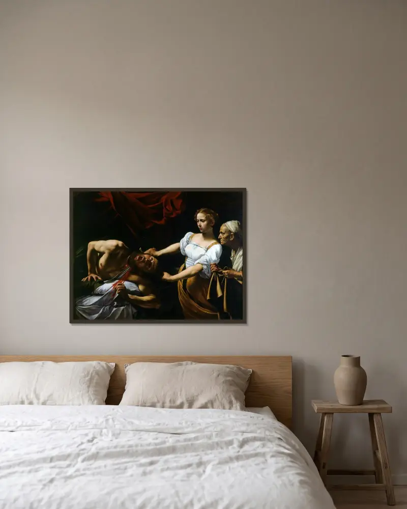 Judyta odcinająca głowę Holofernesowi, 1599, Caravaggio w ramie na ścianie