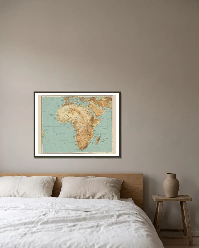 Afrika, Carl Diercke v rámu na stěně