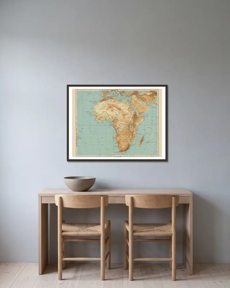 Afrika, Carl Diercke v rámu na stěně