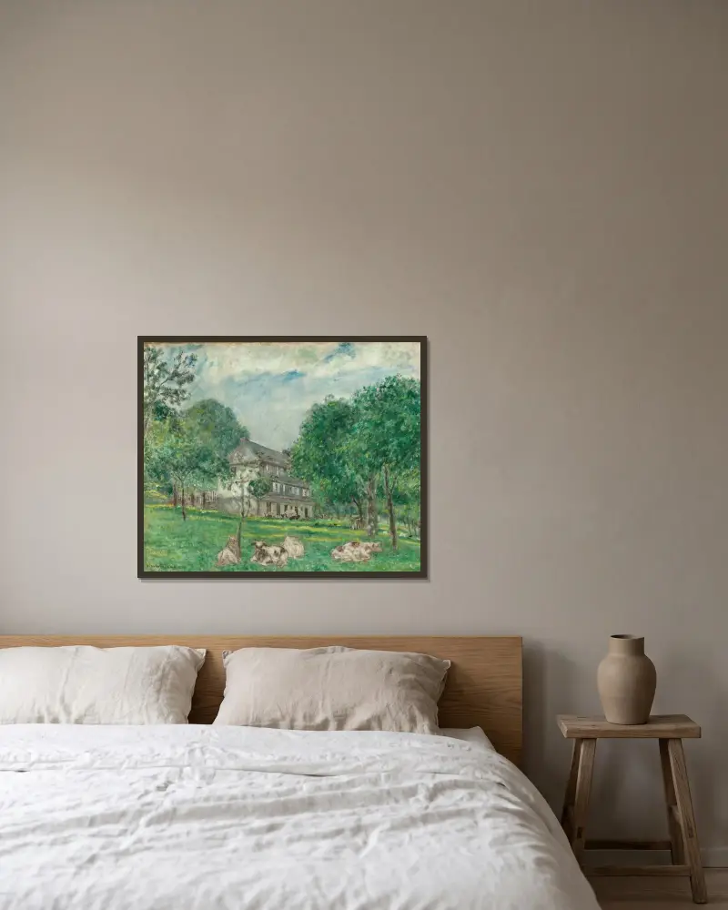 Kor vid middagstid av Frederick Carl Frieseke inramad på en vägg