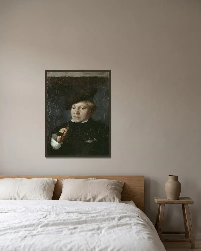 Carl Skånberg, konstnären av Carl Larsson inramad på en vägg