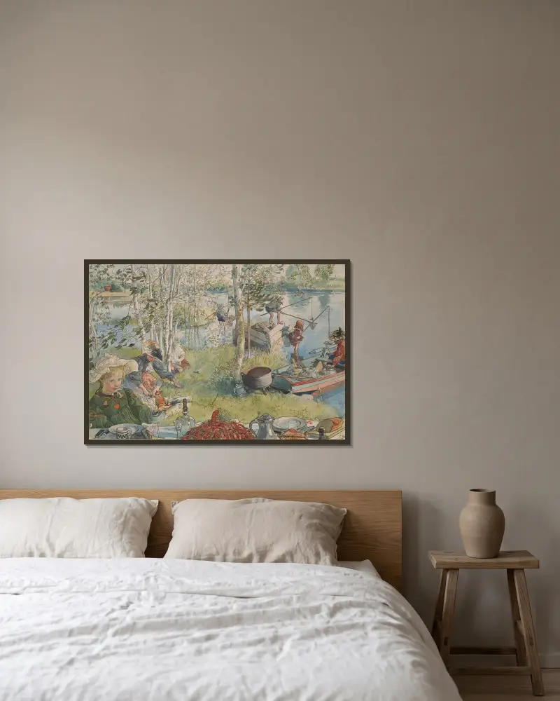 Lov raků, Carl Larsson v rámu na stěně