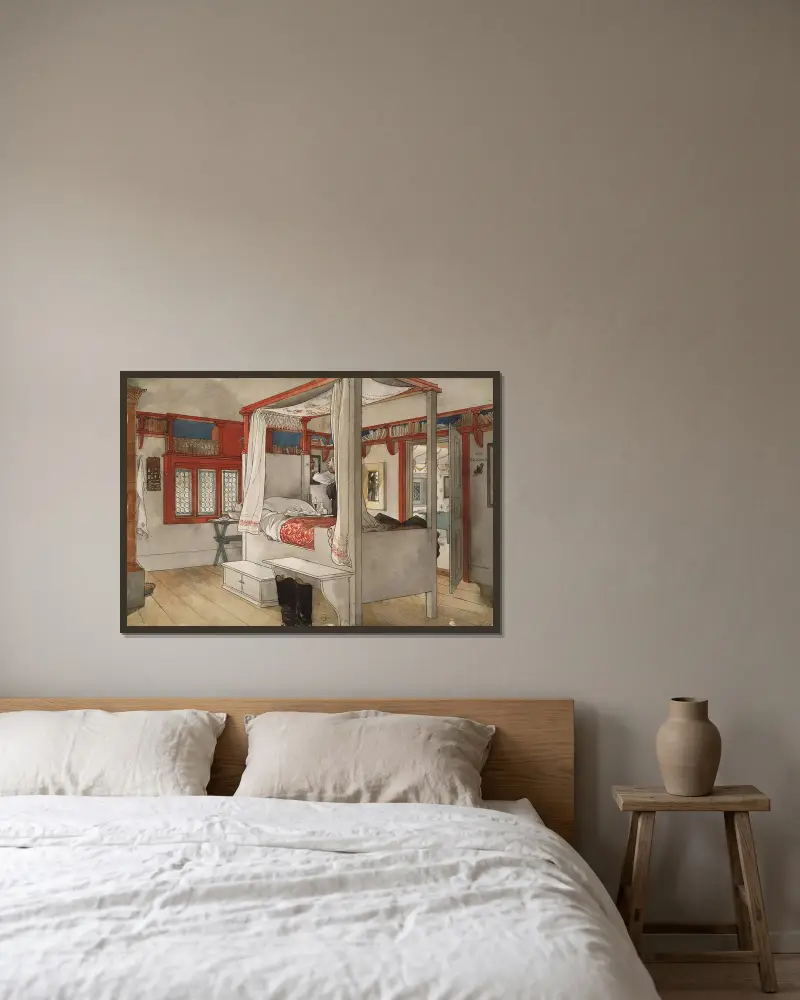Tátův pokoj, Carl Larsson v rámu na stěně