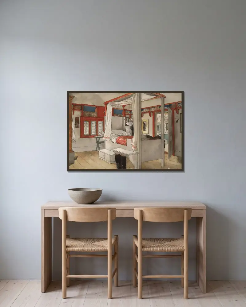 Tátův pokoj, Carl Larsson v rámu na stěně