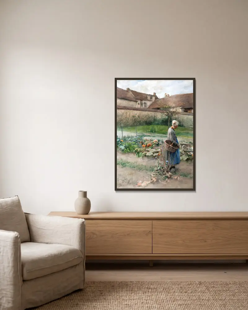 Říjen, Carl Larsson v rámu na stěně