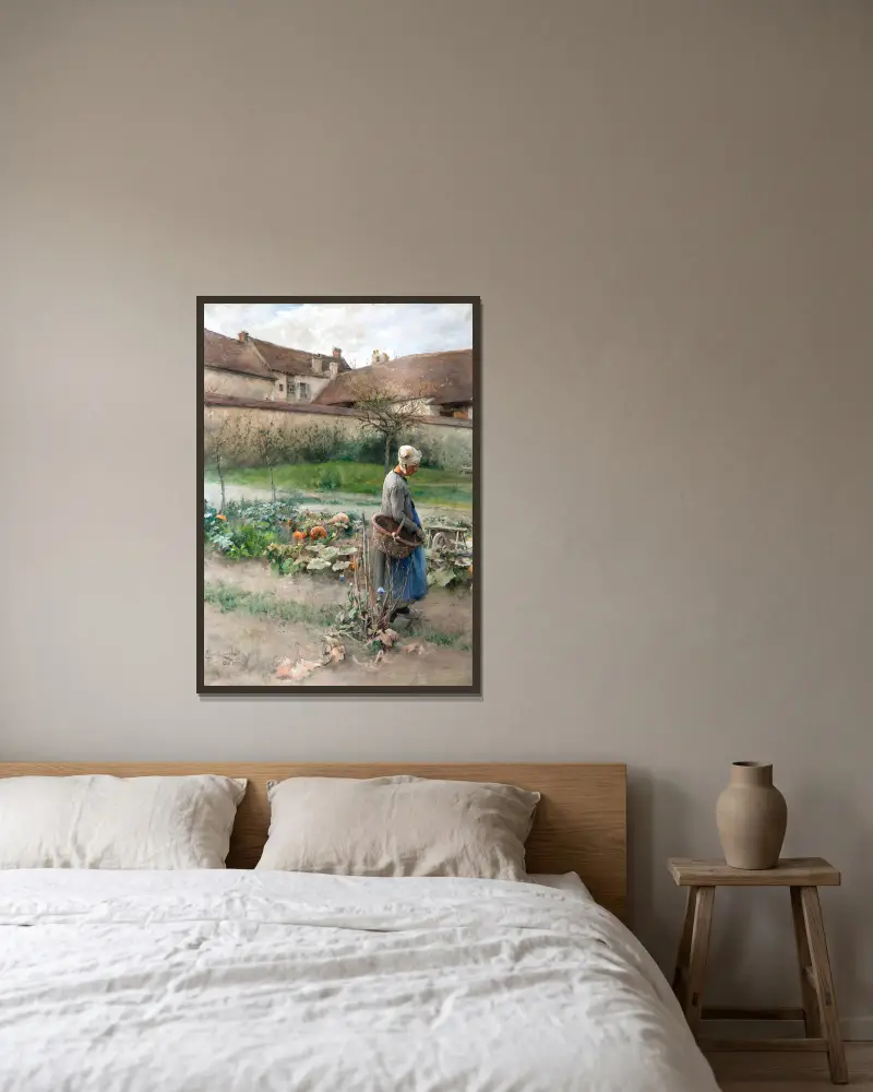 Říjen, Carl Larsson v rámu na stěně