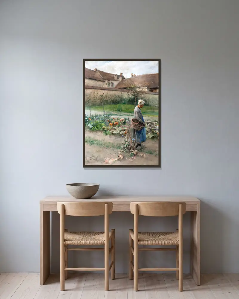 Říjen, Carl Larsson v rámu na stěně
