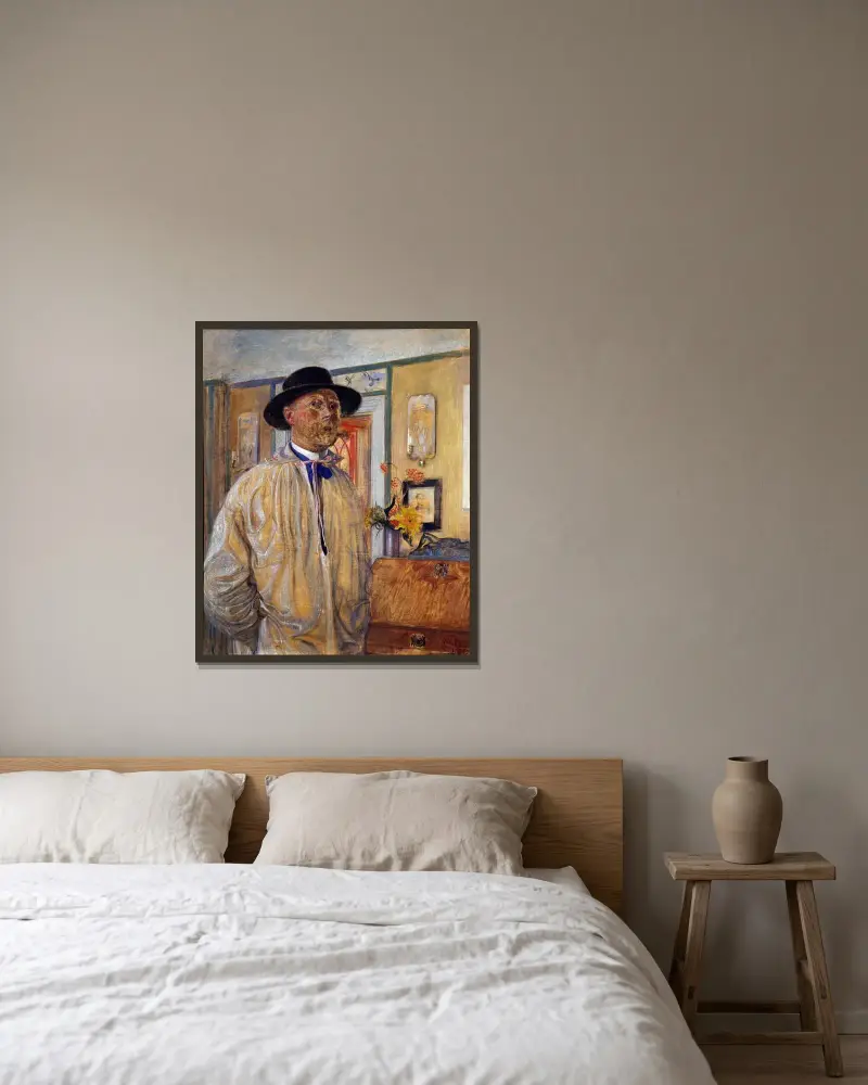 Autoportrét, Carl Larsson v rámu na stěně