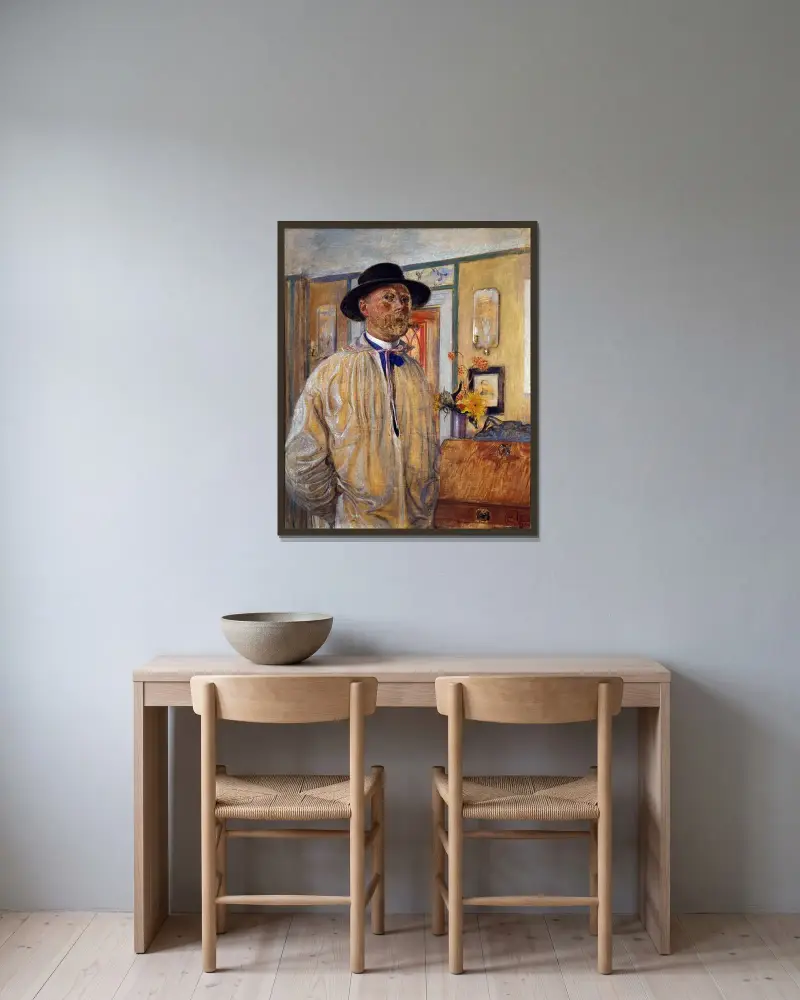 Autoportrét, Carl Larsson v rámu na stěně