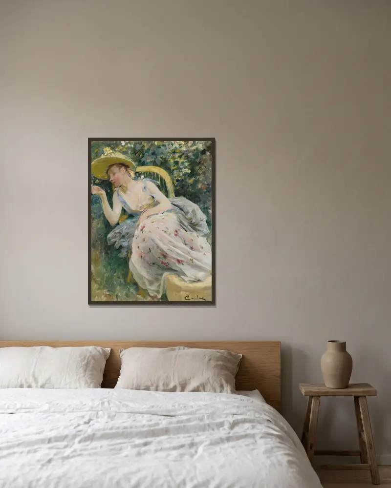 Studie für Rokoko von Carl Larsson gerahmt an einer Wand