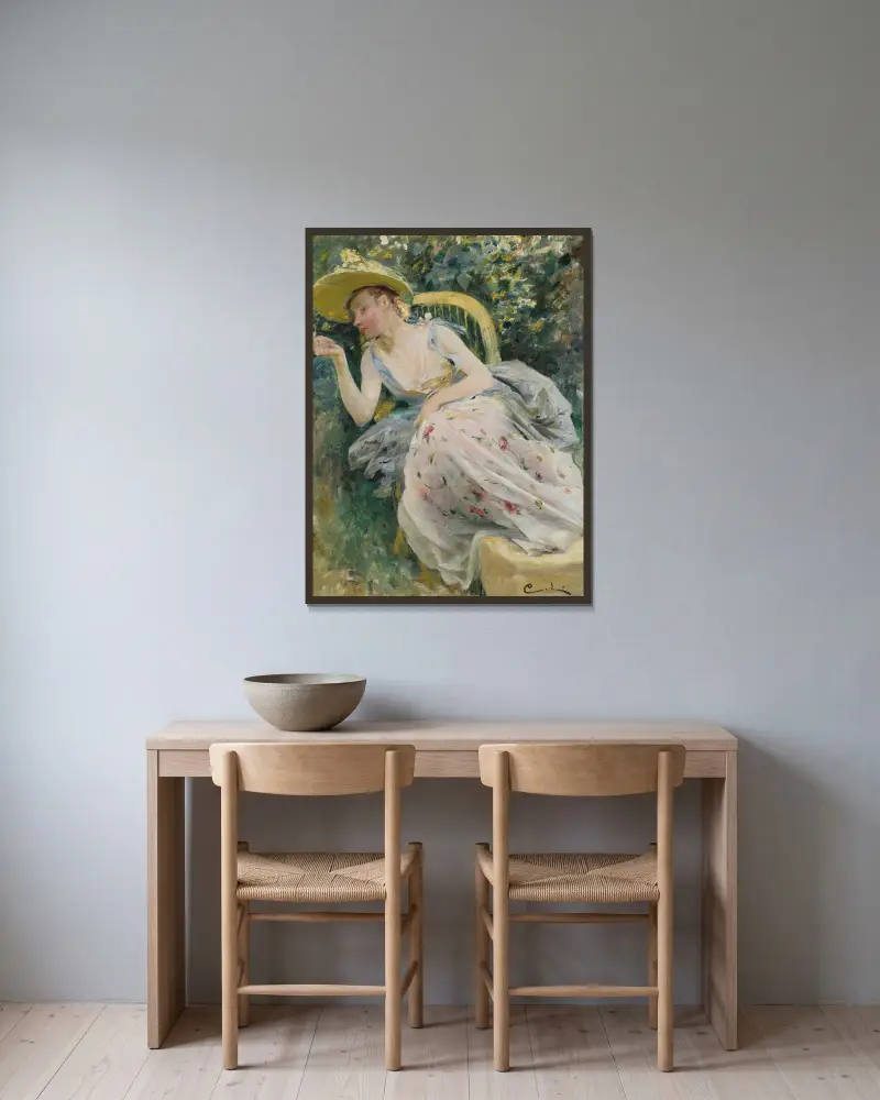 Studie für Rokoko von Carl Larsson gerahmt an einer Wand