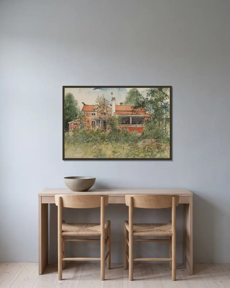 Chalupa, Carl Larsson v rámu na stěně