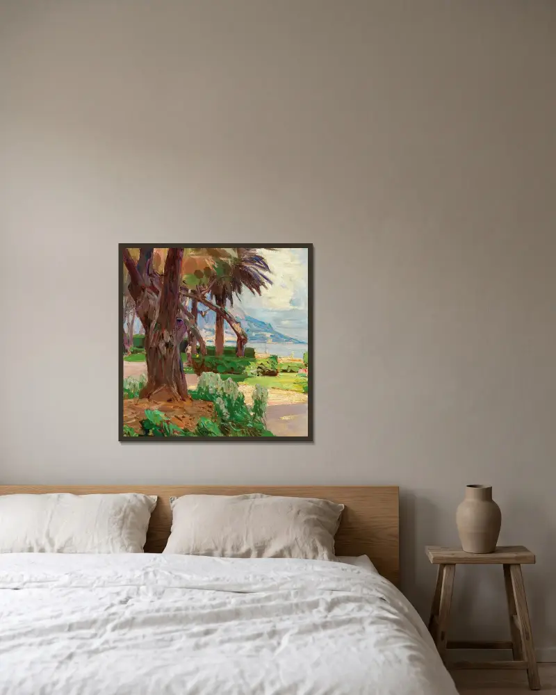 Vid Côte d’Azur av Carl Moll inramad på en vägg