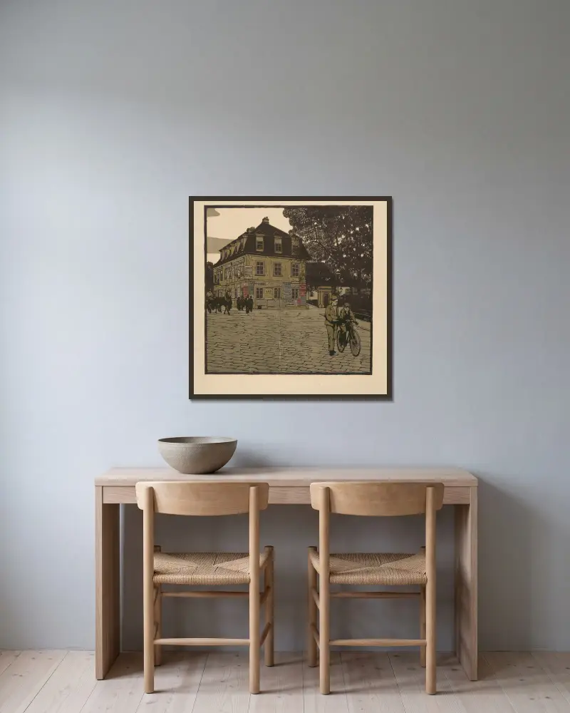 Bäckenhausl, Carl Moll v rámu na stěně