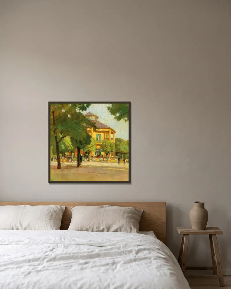 Lusthaus, (Prater, Wien) von Carl Moll gerahmt an einer Wand