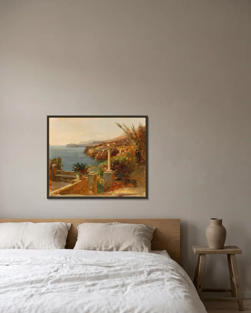 Ragusa (Dubrovnik) av Carl Moll inramad på en vägg