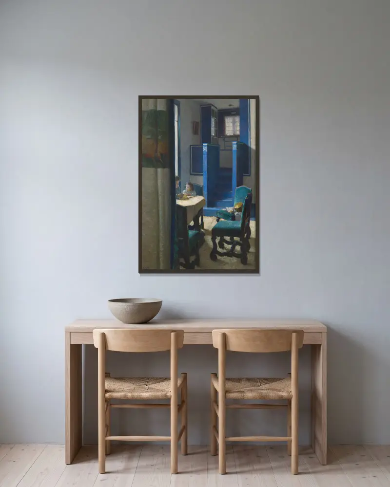 Salon im Haus auf der Hohen Warte av Carl Moll inramad på en vägg