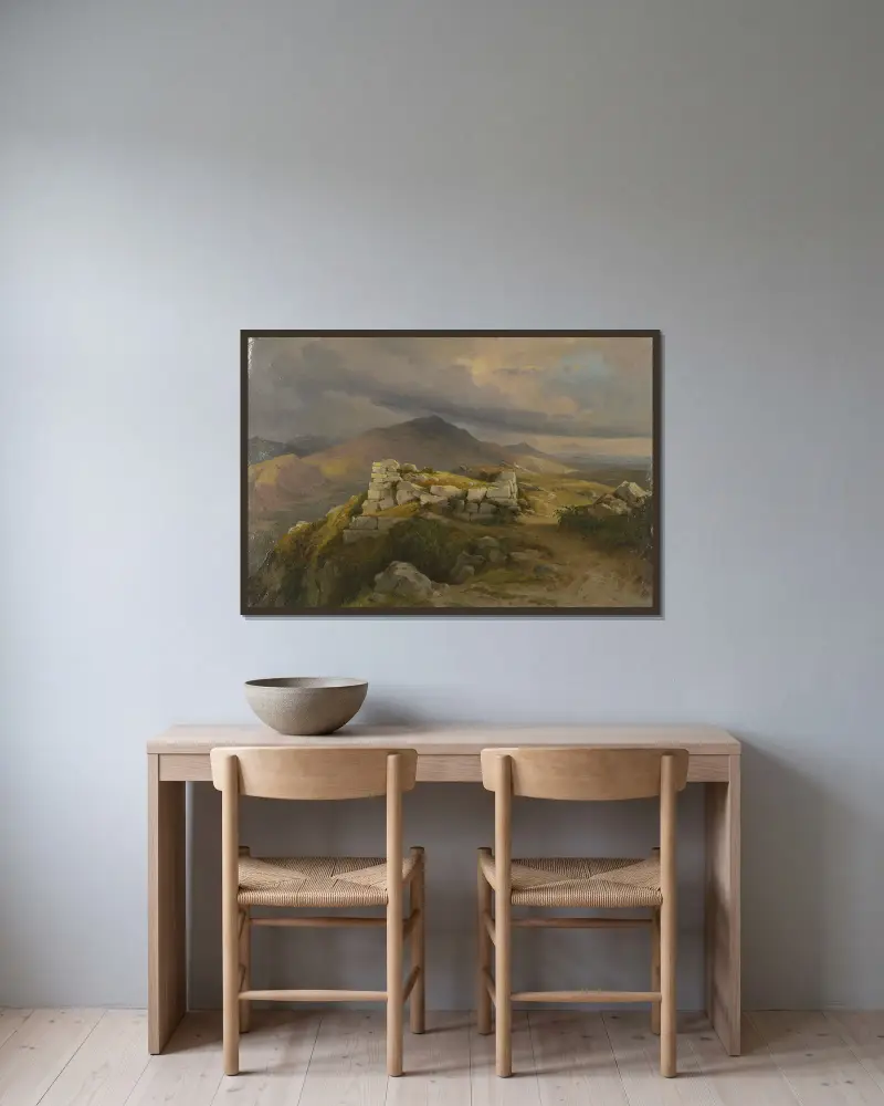 Eine Zyklopenmauer bei Civitella, dem heutigen Bellegra av Carl Morgenstern inramad på en vägg