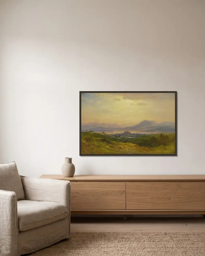 Lake Maggiore av Carl Morgenstern inramad på en vägg