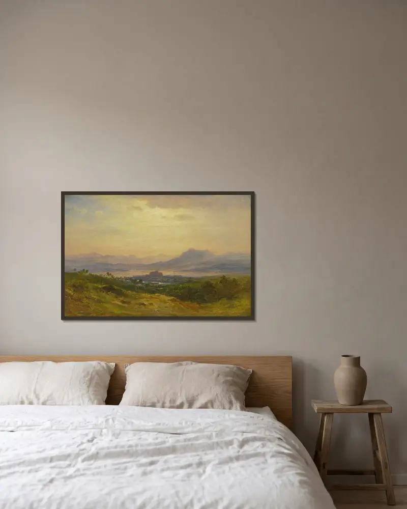 Lake Maggiore av Carl Morgenstern inramad på en vägg