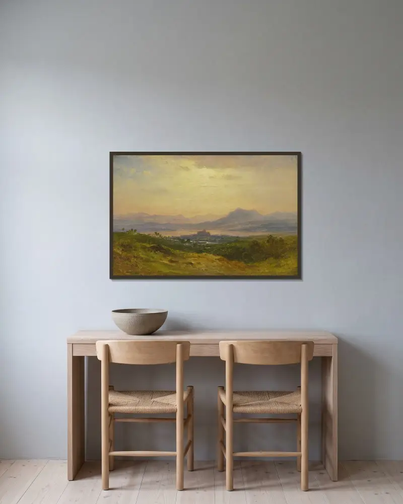 Lake Maggiore av Carl Morgenstern inramad på en vägg