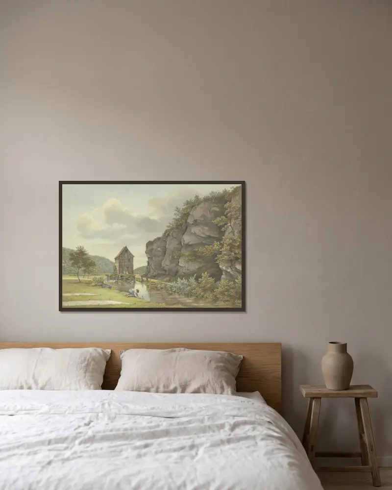Schneidemühle u Eppsteinu (Lorsbacher Tal), Carl Morgenstern v rámu na stěně