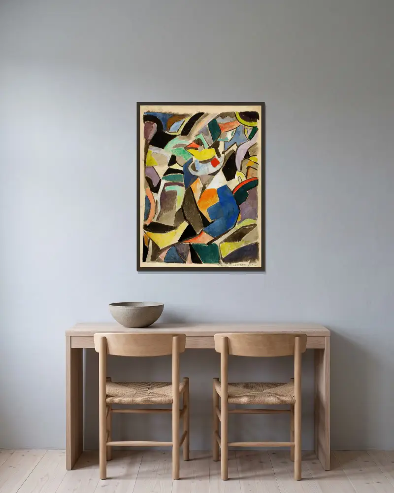 Abstrakt, Nr. 2, Carl Newman v rámu na stěně