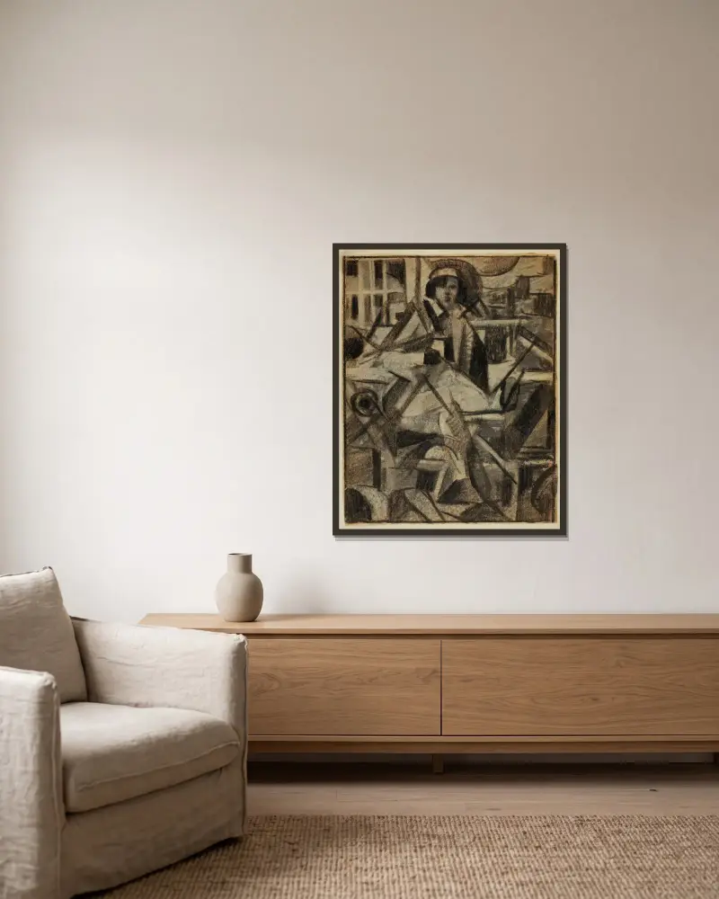 Abstract – Woman av Carl Newman inramad på en vägg
