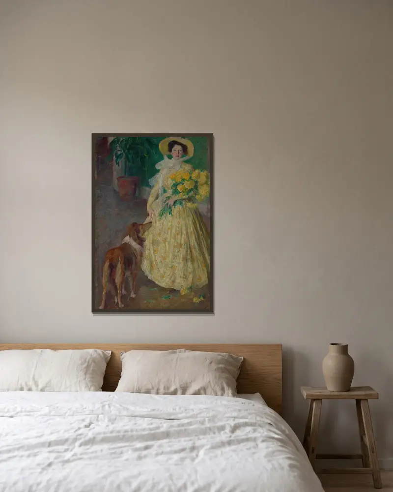 Helene und Bos von Carl Newman gerahmt an einer Wand
