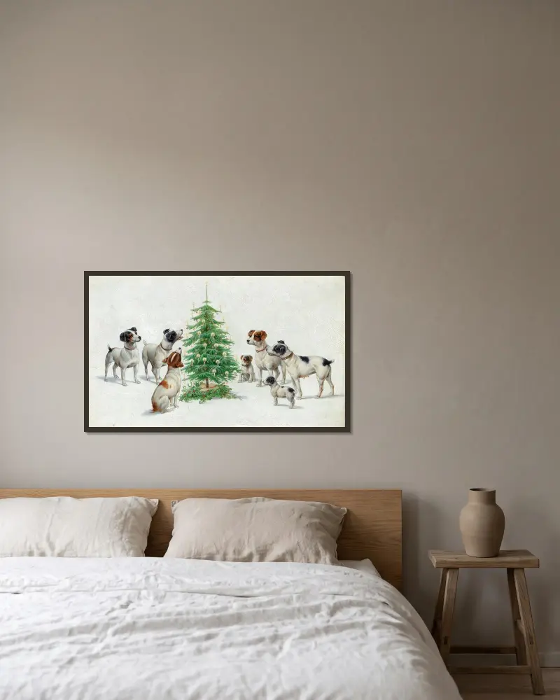 Weihnachten von Carl Reichert gerahmt an einer Wand