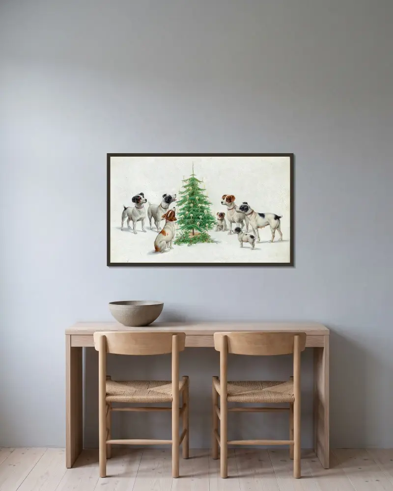 Weihnachten von Carl Reichert gerahmt an einer Wand