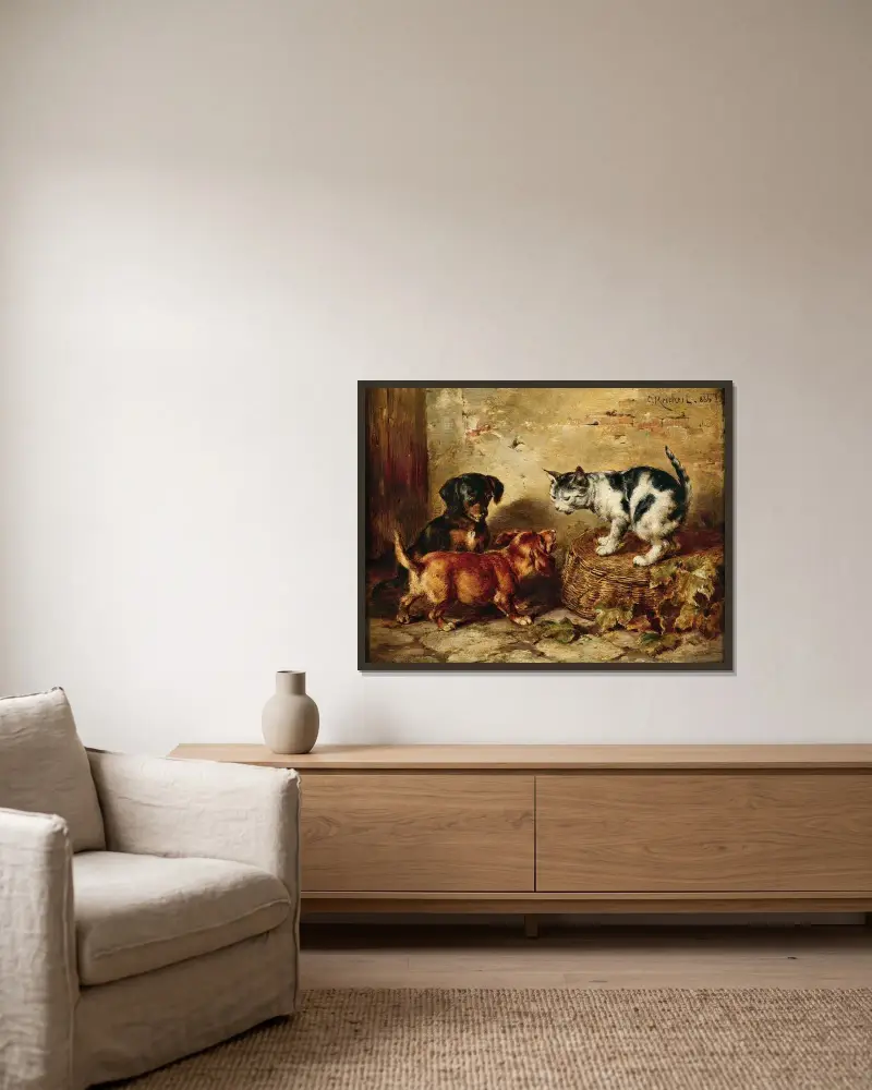 Der Herr des Hauses von Carl Reichert gerahmt an einer Wand
