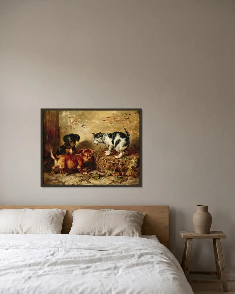 Der Herr des Hauses von Carl Reichert gerahmt an einer Wand