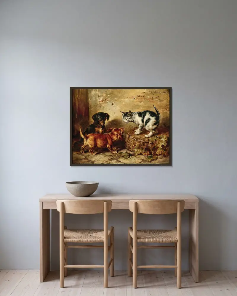 Der Herr des Hauses von Carl Reichert gerahmt an einer Wand