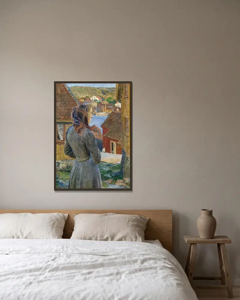 Abendstimmung in Bohuslän von Carl Wilhelmson gerahmt an einer Wand