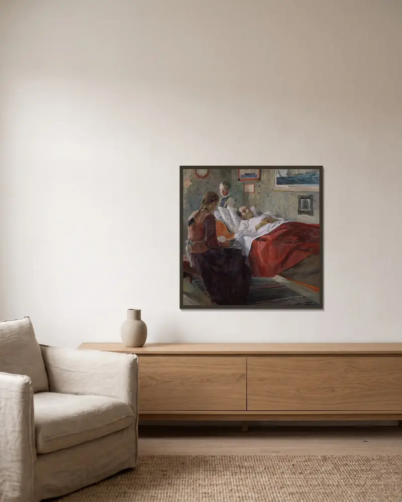 Resignation von Carl Wilhelmson gerahmt an einer Wand