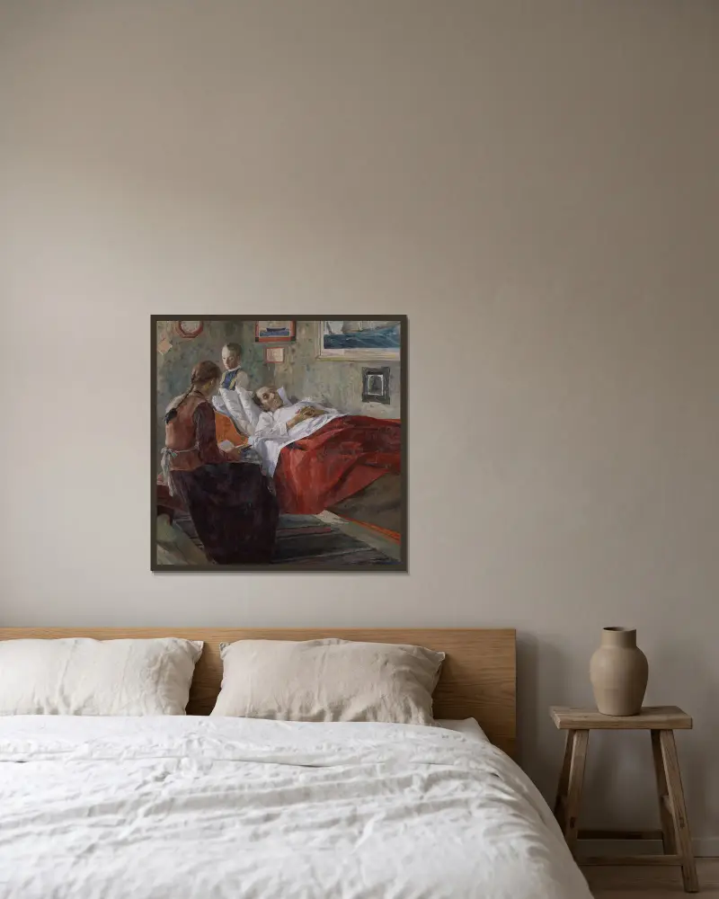 Resignation von Carl Wilhelmson gerahmt an einer Wand