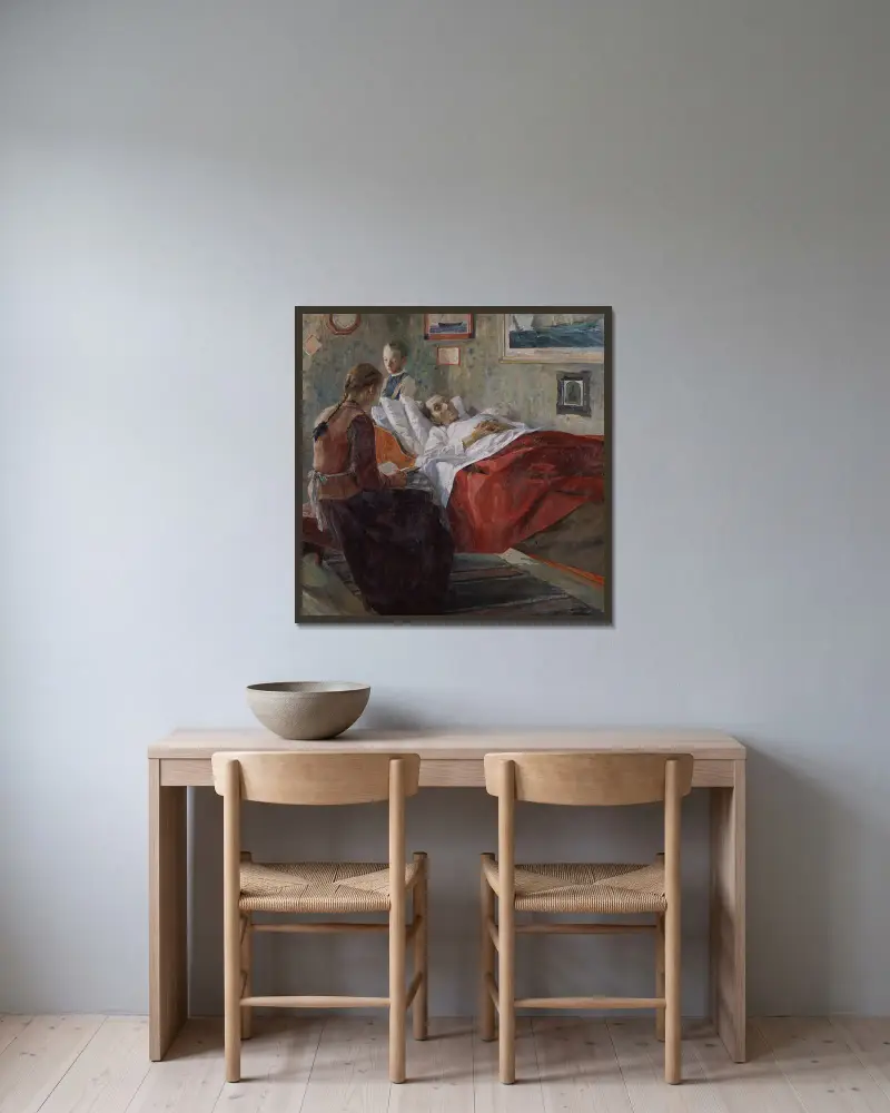 Resignation von Carl Wilhelmson gerahmt an einer Wand