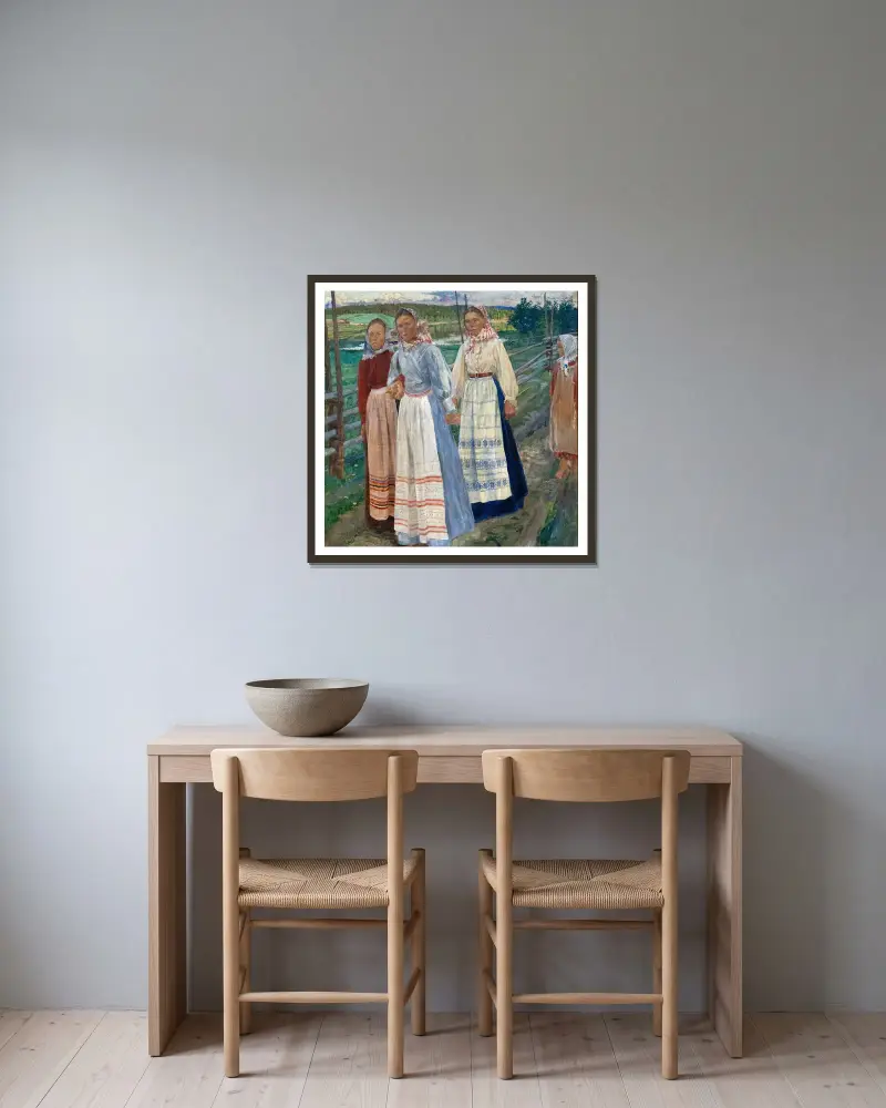 Sobotní večer, Carl Wilhelmson v rámu na stěně