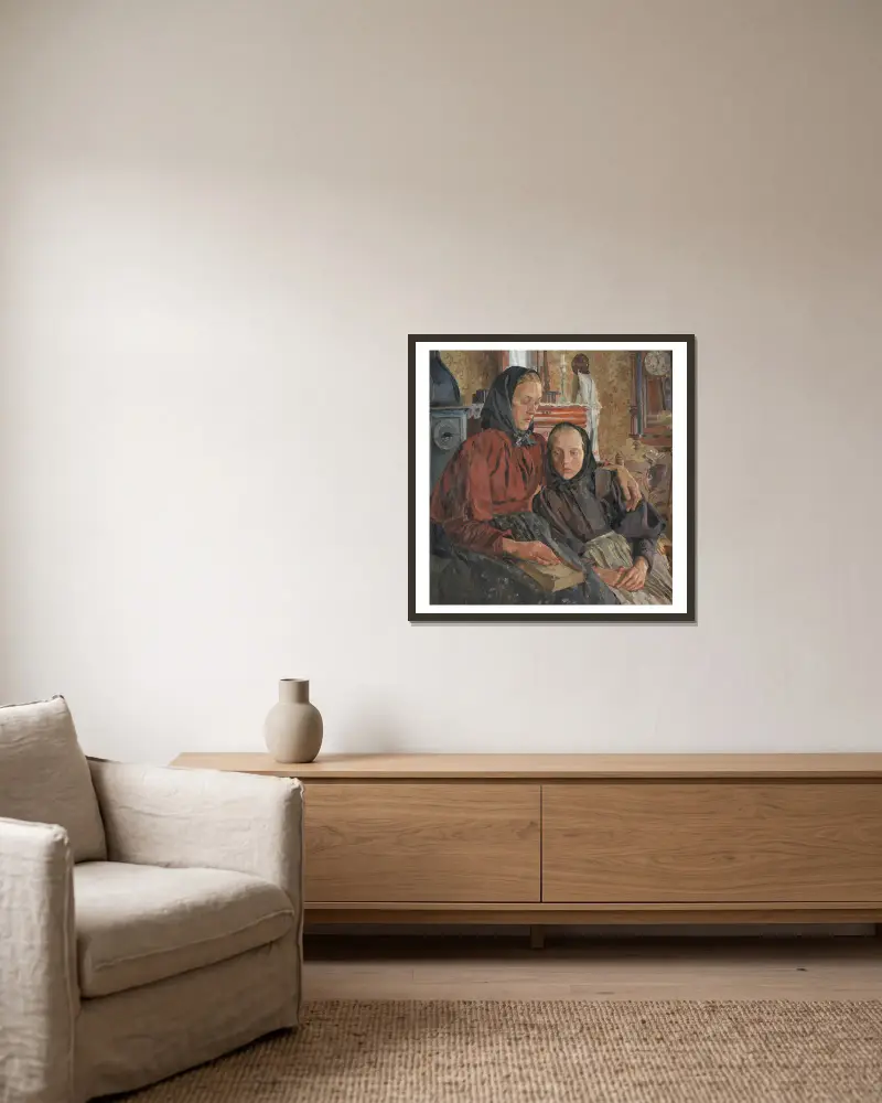 Schwestern von Carl Wilhelmson gerahmt an einer Wand
