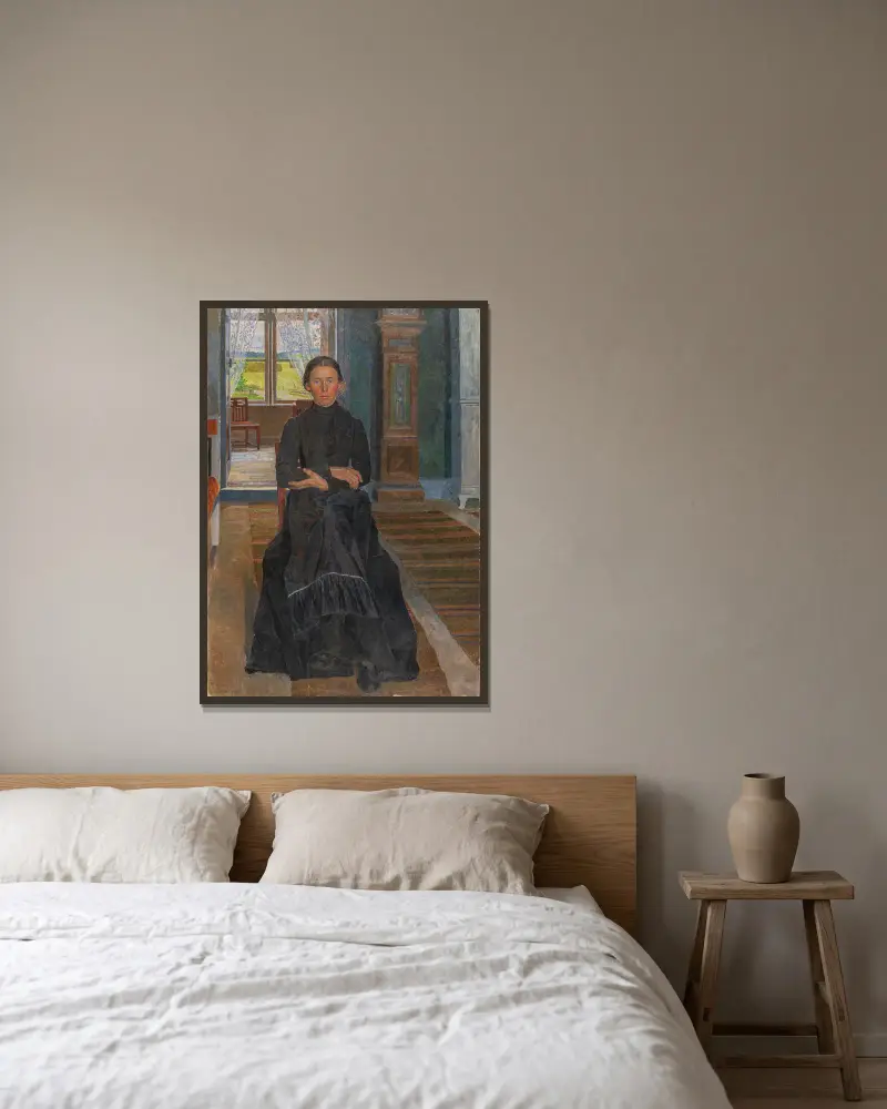 Bondens dotter av Carl Wilhelmson inramad på en vägg