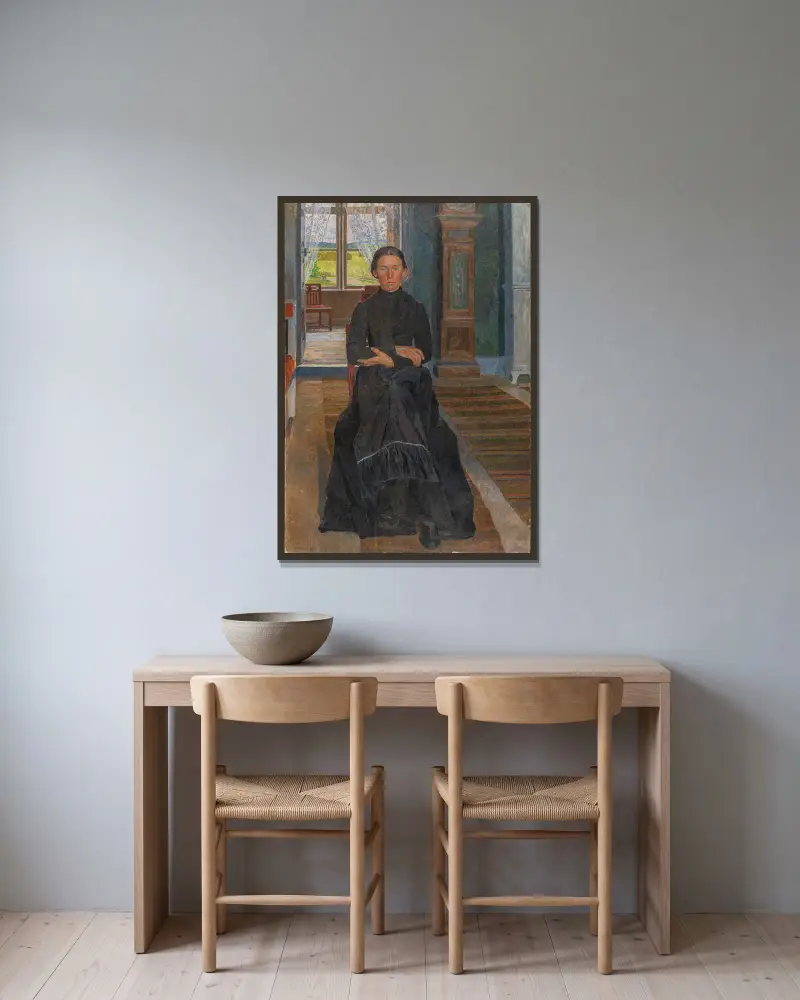 Bondens dotter av Carl Wilhelmson inramad på en vägg