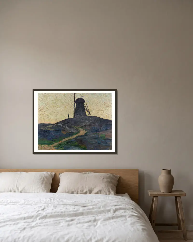 Větrný mlýn, Carl Wilhelmson v rámu na stěně