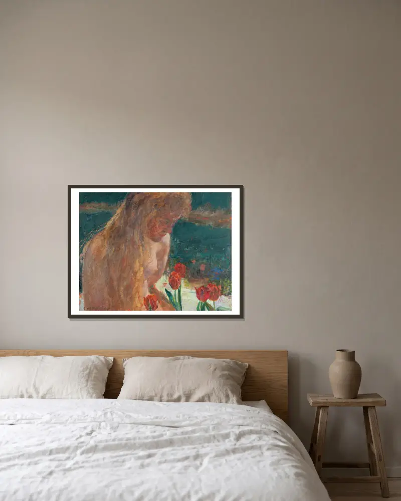 Undine von Carl Wilhelmson gerahmt an einer Wand