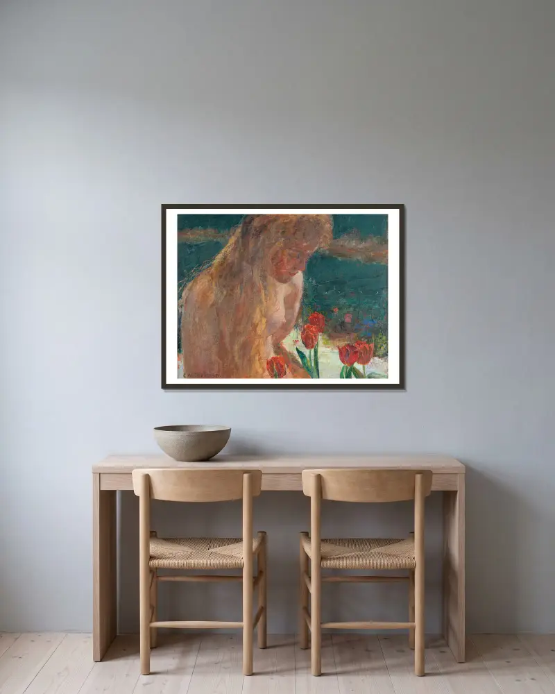 Undine von Carl Wilhelmson gerahmt an einer Wand