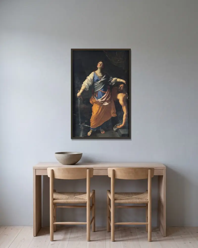 Judith av Carlo Maratti inramad på en vägg