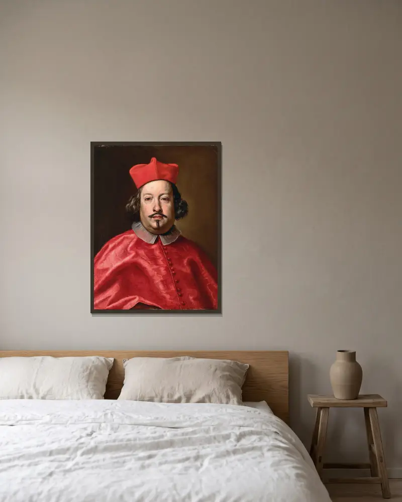 Porträtt av kardinal Camillo Massimo av Carlo Maratti inramad på en vägg